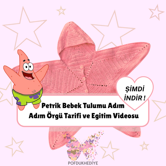Petrik Bebek Tulumu Örgü Tarifi ve Eğitim Videosu (Dijital Ürün)