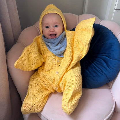 Yıldız Bebek Tulumu Örgü Tarifi ve Eğitim Videosu (Dijital Ürün)